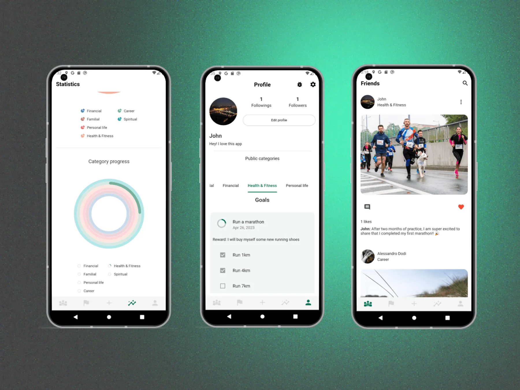 Goly — Flutter Goal Tracking App