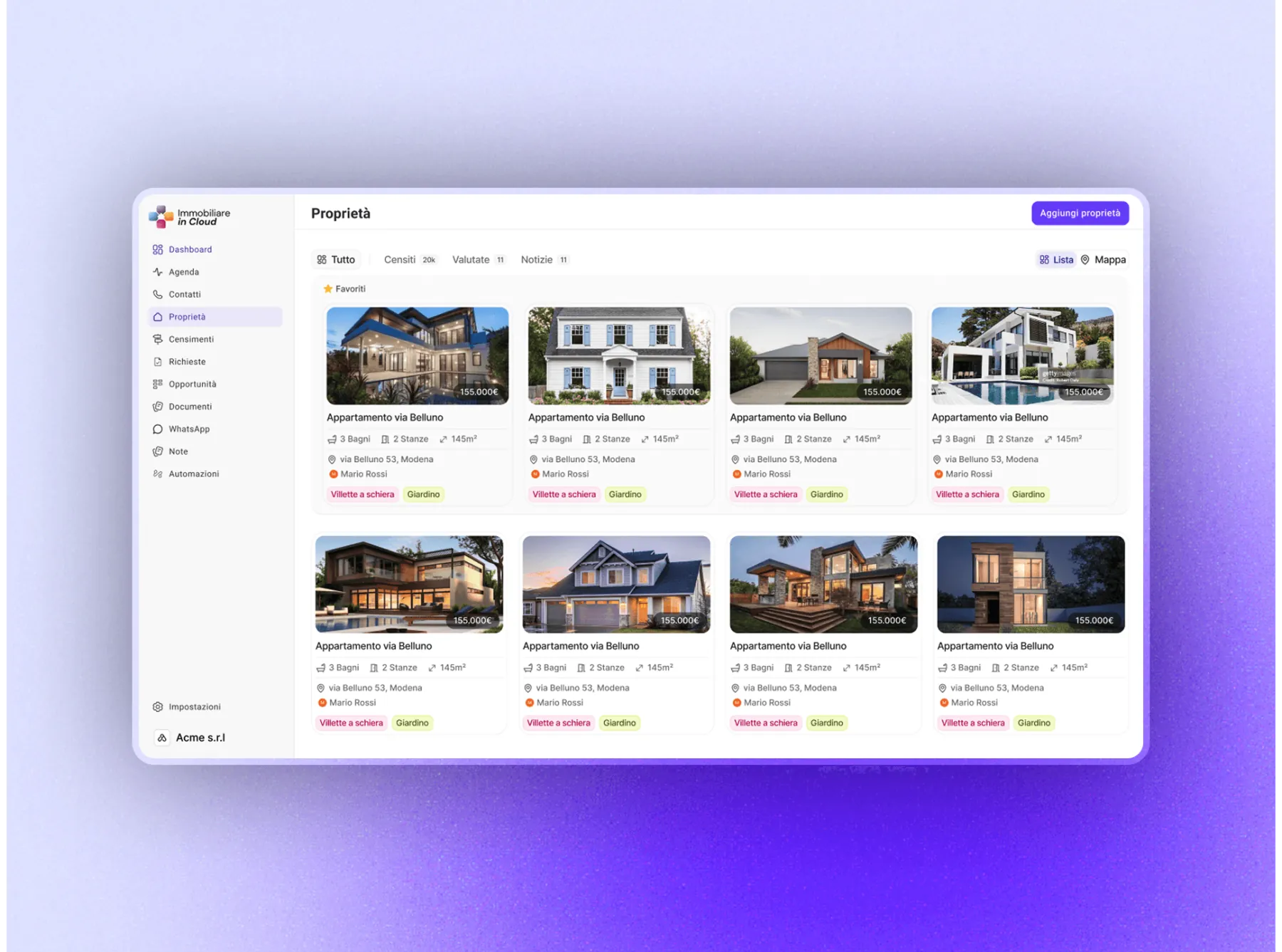 Immobiliare in Cloud — Real Estate CRM